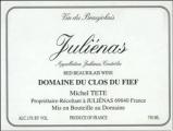 Michel Tte - Julinas Domaine du Clos du Fief 2021
